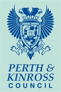 The Perth and Kinross Council logo featuring wings on a shield