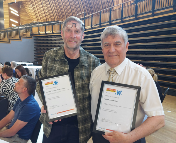 Engagement Manager Nigel alongside volunteer Neville